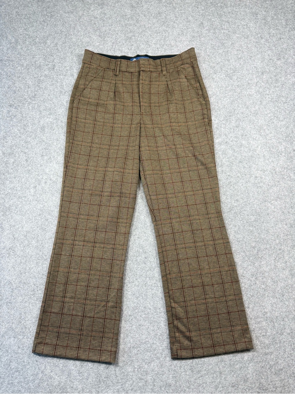 Democracy Absolution Plaid Houndstooth Pants Trousers 8 Fall Academia Bootcut
